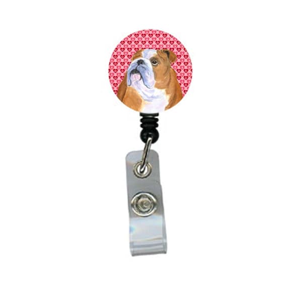 Teachers Aid Bulldog English Retractable Badge Reel Or Id Holder With Clip TE888580 - main